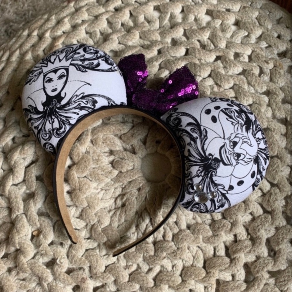 Small Shop Disney Villain Ears with Purple Bow